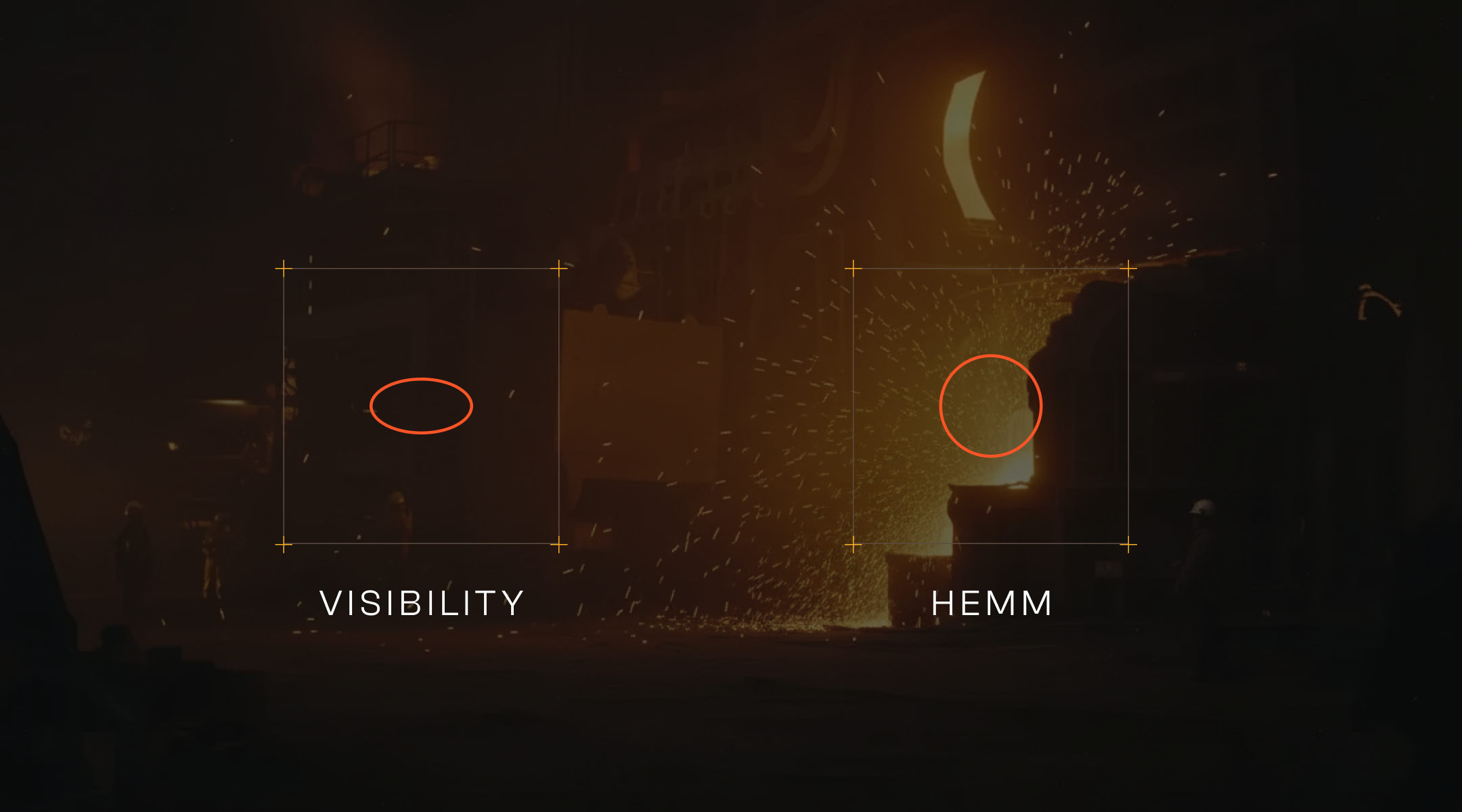 Two shapes side by side labeled Visibility and Hemm