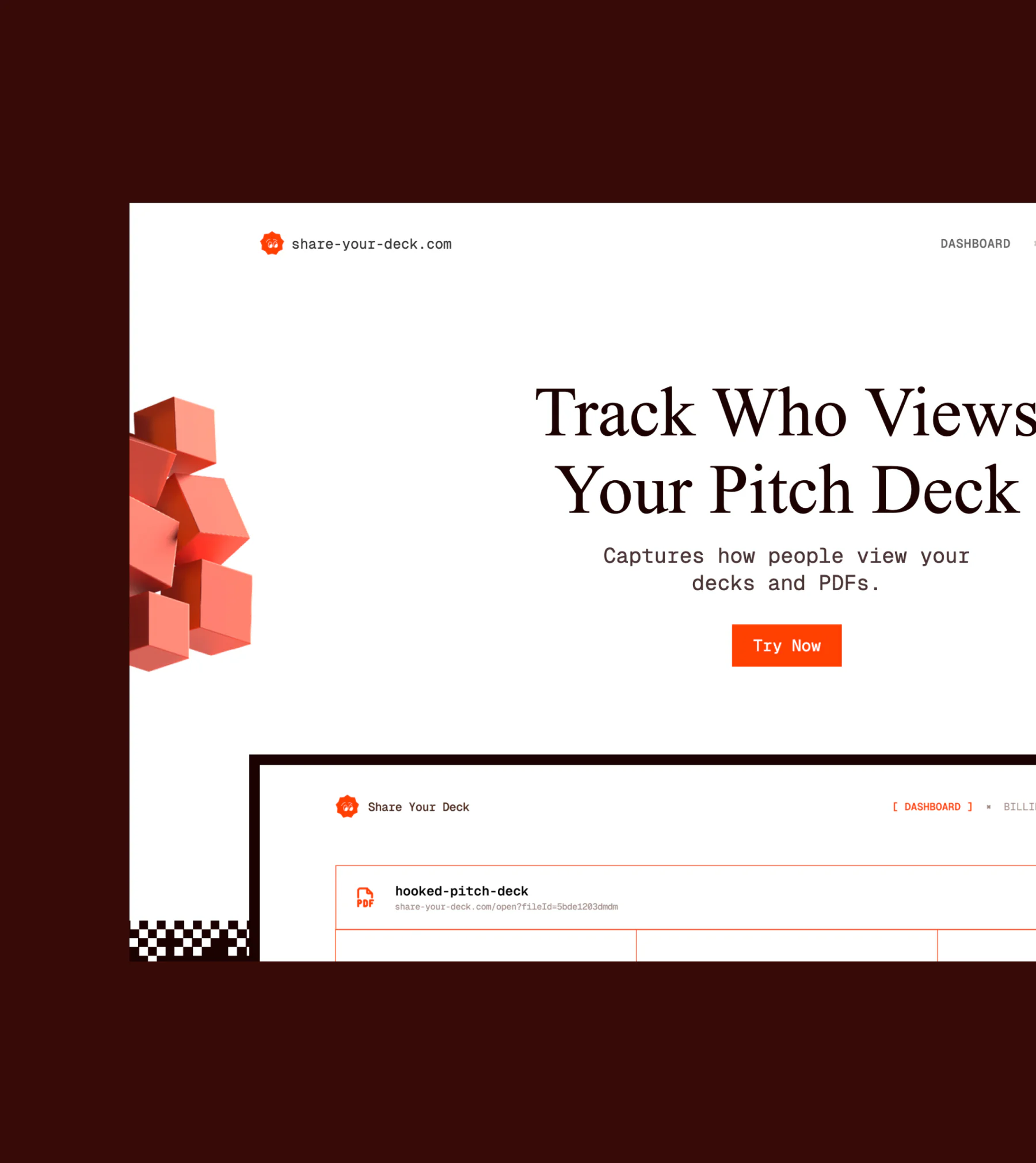 share-your-deck.com landing page hero
